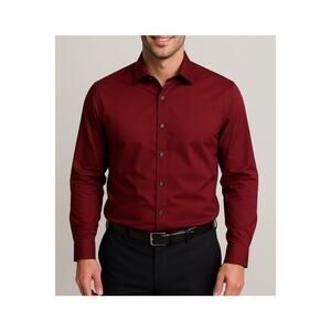 Men's Express Burgundy Button Down Shirt
